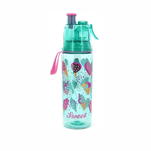 [199-05348] BOTELLA TRENDY 12534 600ML AQUA CON PICO