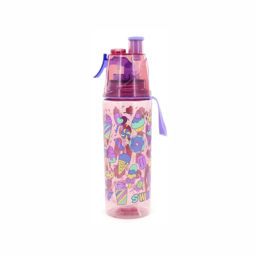 [199-25348] BOTELLA TRENDY 12534 600ML ROSA CON PICO
